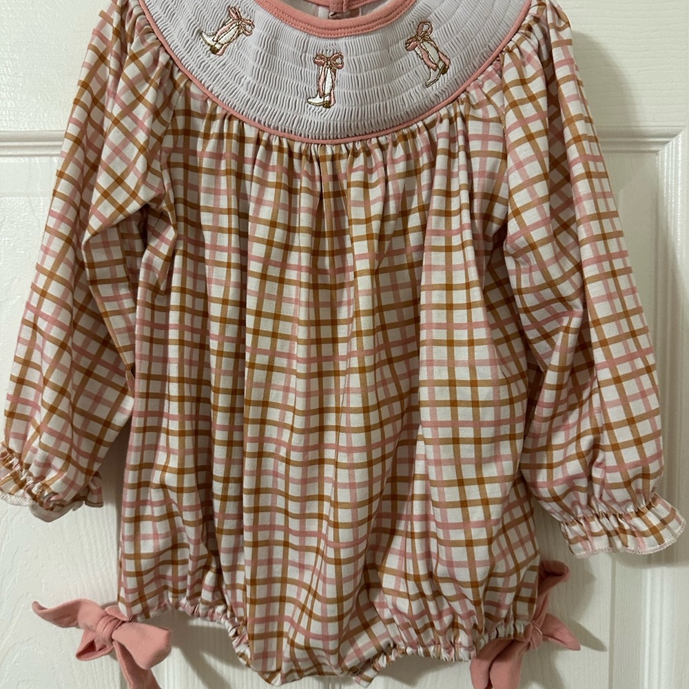 Smocked Cowgirl Romper